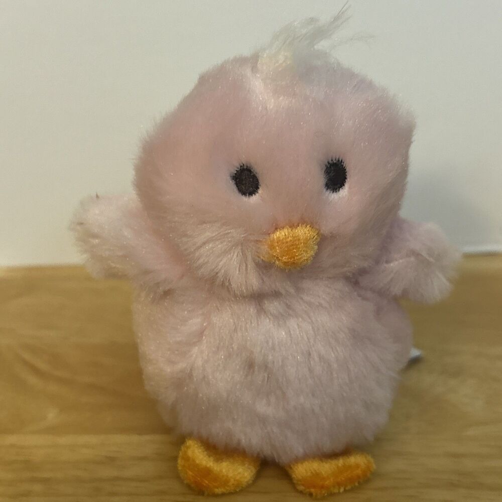 Aurora World Chirpin’ Chirping Baby Chick Mini Plush Pink  4” Cheep Sounds